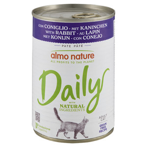 Almo Nature Daily met konijn natvoer kat (400 g) 24 x 400 g
