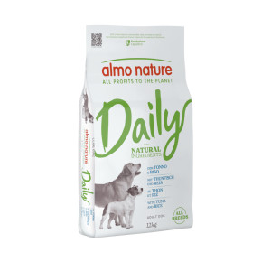 Almo Nature Daily met tonijn en rijst hondenvoer 12 kg