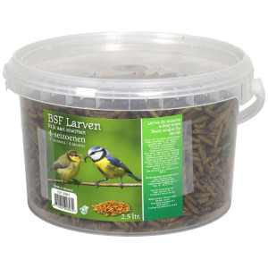 Black Soldier Fly gedroogde larven voor tuinvogels 2,5 liter