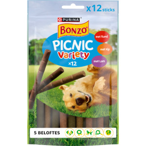 Purina Bonzo Picnic Variety hondensnacks (100 gr) 8 verpakkingen