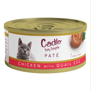 Cadilo Daily Delights - kip met kwartelei paté - natvoer kat (70 g) 4 verpakkingen (24 x 70g)