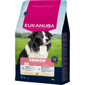 Eukanuba Senior Medium kip hondenvoer 3 x 3 kg