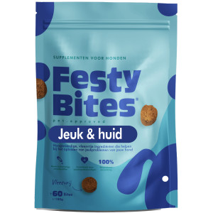 FestyBites Jeuk & Huid Vleesvrij probiotica supplement hond 2 x 180 g