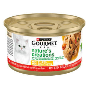 Gourmet Nature's Creations met rund nat kattenvoer 85g 2 trays (48 x 85 g)
