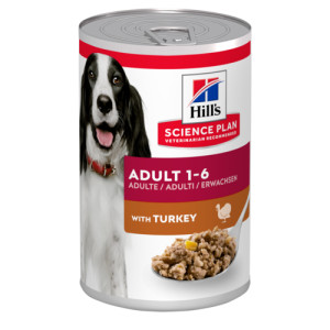 Hill&apos;s Adult nat hondenvoer met kalkoen blik 1 tray (12 x 370 g)