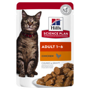 Hill's Adult nat kattenvoer kip maaltijdzakje multipack 1 doos (12 x 85 g)
