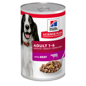 Hill&apos;s Adult nat hondenvoer met rund blik 2 trays (24 x 370 g)