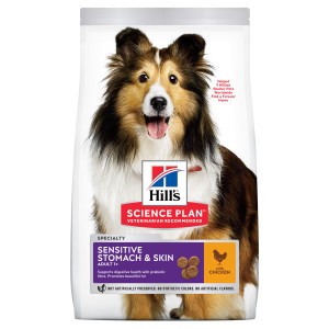Hill's Adult Sensitive Stomach & Skin Medium met kip hondenvoer 14 kg