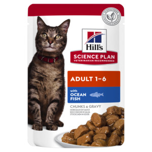 Hill's Adult nat kattenvoer met zeevis maaltijdzakje multipack 1 doos (12 x 85 g)