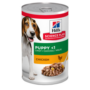 Hill&apos;s Puppy nat hondenvoer kip blik 1 tray (12 x 370 g)