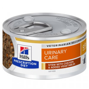 Hill's Prescription Diet C/D Multicare Urinary Care stoofpotje voor kat met kip & groenten blik 1 tray (24 x 82 g)