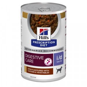 Hill's Prescription Diet I/D Low Fat Digestive Care stoofpotje voor hond met kipsmaak & groenten blik 1 tray (12 x 354 g)