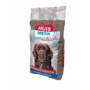 Huismerk Hondenbrok 4-Mix Diner hondenvoer 2 x 10 kg
