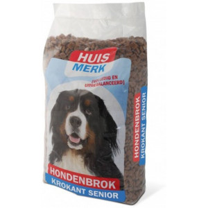 Huismerk Hondenbrok Krokant Senior hondenvoer 2 x 10 kg