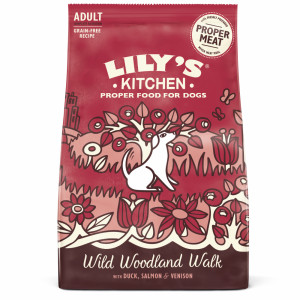 Lily&apos;s Kitchen Adult Wild Woodland Walk met eend, zalm en hert hondenvoer 12 kg
