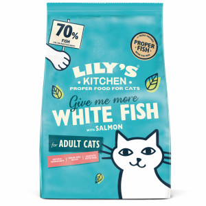 Lily&apos;s Kitchen Adult witvis met zalm kattenvoer 4 x 2 kg