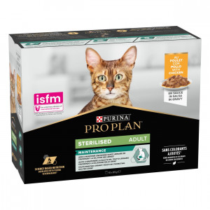 Pro Plan Sterilised Nutrisavour met kip natvoer kat (10 x 85 g) 10 x 85 g