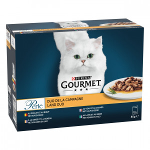 Purina Gourmet Perle Land Duo natvoer kat (12x85 g) 8 dozen (96 x 85 g)