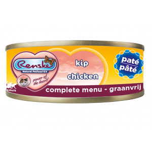 Renske Graanvrij pâté kip natvoer kat (blikjes) 1 tray (24 x 70 g)