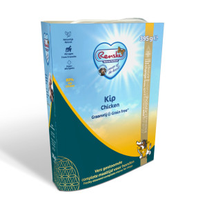 Renske Graanvrij vers gestoomd kip natvoer hond (tetra) 2 trays (20 x 395 g)