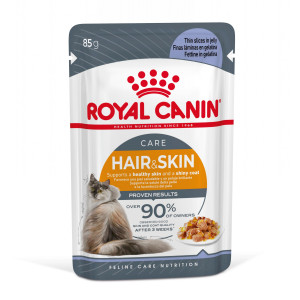 Royal Canin Hair & Skin Care natvoer kat (in gelei) 4 dozen (48 x 85 g)
