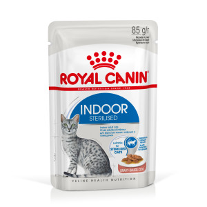 Royal Canin Indoor Sterilised natvoer kat (in saus) 1 doos (12 x 85 g)