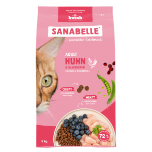 Sanabelle Adult met kip en bosbessen kattenvoer 2 kg