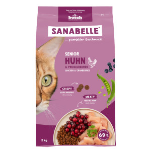 Sanabelle Senior met kip en cranberries kattenvoer 2 kg