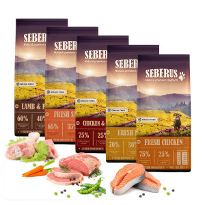Seberus graanvrij hondenvoer probeerverpakkingen Fresh Lamb 3 kg