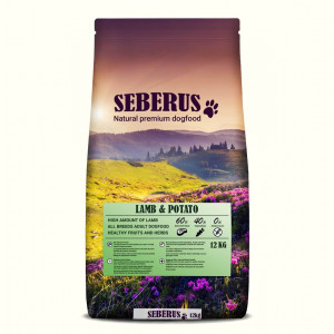 Seberus Lamb & Potato - natuurlijk graanvrij hondenvoer 10 kg + tray natvoer (6 x 400 g)