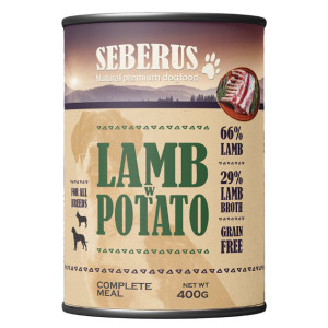 Seberus Lamb w/Potato graanvrij natvoer hond 12 x 400 g