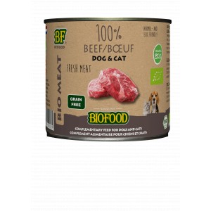 BF Petfood Biofood Organic 100% rundvlees natvoer hond & kat (200 g) 12 x 200 g