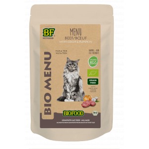 BF Petfood Biofood Organic Rund Bio menu natvoer kat (zakjes 100 gr) 2 x (20 x 100 g)