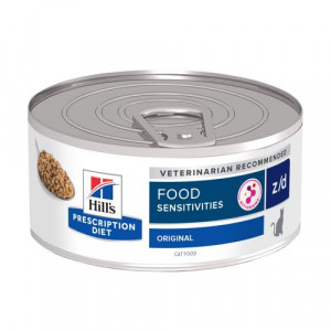 Hill's Prescription Diet Z/D Food Sensitivities nat kattenvoer blik 1 tray (24 x 156 g)