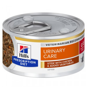Hill's Prescription Diet C/D Multicare Stress Urinary Care stoofpotje voor kat met kip & toegevoegde groenten blik 2 trays (48 x 82 g)