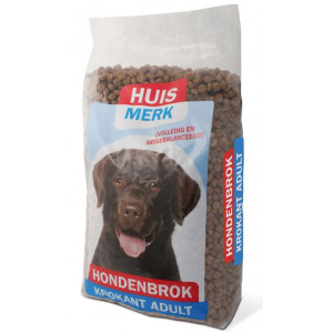 Huismerk Hondenbrok Krokant Adult hondenvoer 2 x 10 kg