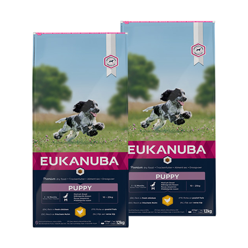 Eukanuba Puppy Medium kip hondenvoer 2 x 15 kg