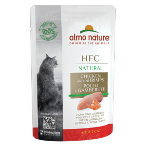 Almo Nature HFC Natural kip met garnalen natvoer kat (55 g) 6 x 55 g