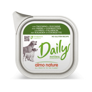 Almo Nature Daily met kalkoen en courgette natvoer hond 64 x 100 g