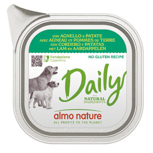 Almo Nature Daily met lam en aardappelen natvoer hond 9 x 300 g