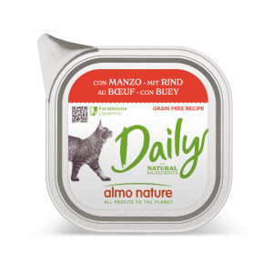 Almo Nature Daily met rund natvoer kat (100 g) 32 x 100 g