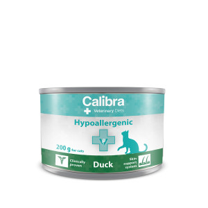 Calibra Veterinary Diets Hypoallergenic eend natvoer kat 12 x 200 g