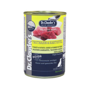 Dr. Clauder's kalkoen met aardappel natvoer hond 6 x 800 g