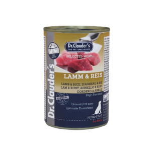 Dr. Clauder's lam met rijst natvoer hond 6 x 400 g