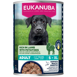 Eukanuba Adult met lam en aardappel natvoer hond 2 trays (12 x 400 g)