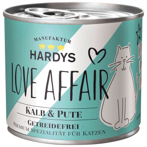 Hardys Love Affair kalf en kalkoen natvoer kat (blik) 6 x 200 g