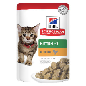 Hill's Kitten nat kattenvoer met kip maaltijdzakje multipack 2 dozen (24 x 85 g)