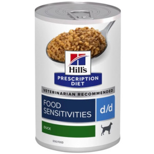Hill's Prescription Diet D/D Food Sensitivities nat hondenvoer met eend & rijst blik 2 trays (24 x 370 g)