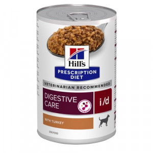 Hill's Prescription Diet I/D Digestive Care nat hondenvoer met kalkoen blik 2 trays (24 x 200 g)