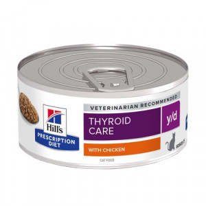 Hill's Prescription Diet Y/D Thyroid Care nat kattenvoer blik 2 trays (48 x 156 g)